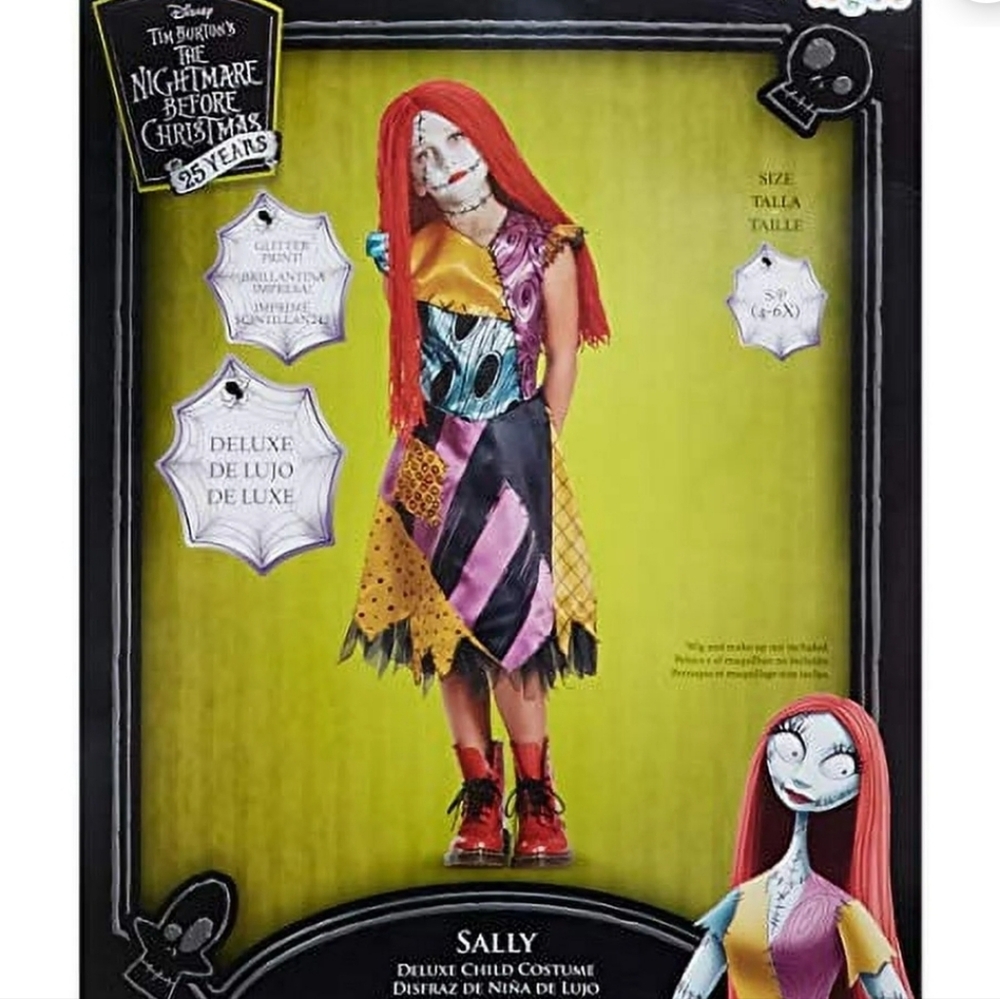 Sally The Nightmare Before Christmas Youth Deluxe Costume SZ L (10-12) NEW
